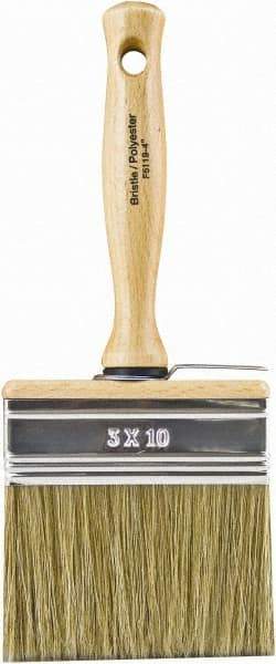 Wooster Brush - 5-1/2" Flat Hog Wall Brush - 3-1/4" Bristle Length, 5.44" Wood Threaded Wood Handle - A1 Tooling