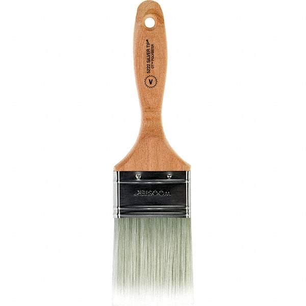 Wooster Brush - 2-1/2" Flat Synthetic Varnish Brush - 2-15/16" Bristle Length, 5.81" Wood Beavertail Handle - A1 Tooling