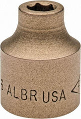 Ampco - 5/16", 1/2" Drive, Standard Hand Socket - 6 Points, 1-3/16" OAL, Aluminum Bronze - A1 Tooling