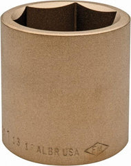 Ampco - 1-13/16", 3/4" Drive, Standard Hand Socket - 6 Points, 2-9/16" OAL, Aluminum Bronze - A1 Tooling