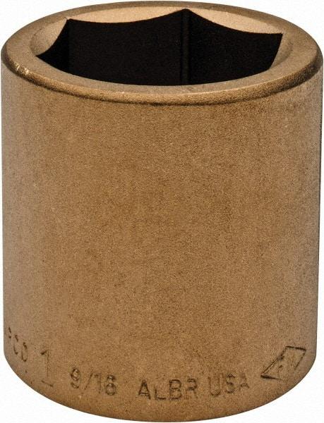 Ampco - 1-9/16", 3/4" Drive, Standard Hand Socket - 6 Points, 2-1/4" OAL, Aluminum Bronze - A1 Tooling