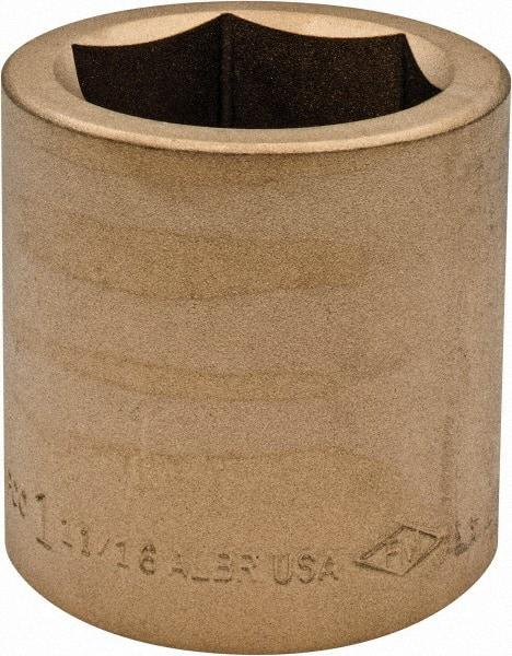 Ampco - 1-11/16", 3/4" Drive, Standard Hand Socket - 6 Points, 2-1/4" OAL, Aluminum Bronze - A1 Tooling