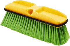 Rubbermaid - 2-1/2" Bristle Length, Nylon Wash Brush - 10" Long Head, Green, Plastic Block - A1 Tooling