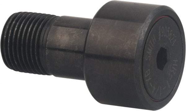 Accurate Bushing - 4" Roller Diam x 2-1/4" Width, 2" Stud Diam x 3-1/2" Length, Sealed Heavy Stud Cam Follower with Hex - Carbon Steel, 1-1/2" Thread Length, 2-12 Thread, 5-3/4" OAL, 35,980 Lb Dynamic Cap - A1 Tooling