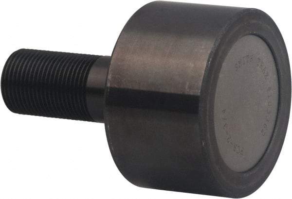 Accurate Bushing - 5" Roller Diam x 3" Width, 2" Stud Diam x 4-1/2" Length, Plain Stud Load Runner - Carbon Steel, 2-1/2" Thread Length, 2-12 Thread, 7-1/2" OAL, 35,800 Lb Dynamic Cap, 40,000 Lb Static Cap - A1 Tooling