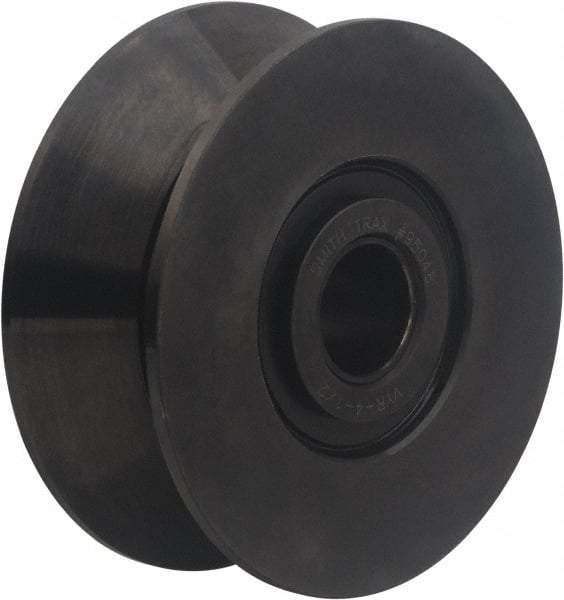 Accurate Bushing - 20mm Bore, 90mm Roller Diam x 38mm Width, Carbon Steel V-Grooved Yoke Roller - 48,400 N Dynamic Load Capacity, 40mm Overall Width - A1 Tooling