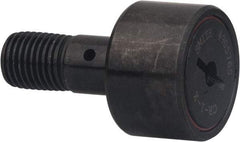 Accurate Bushing - 9/16" Roller Diam x 3/8" Width, 0.19" Stud Diam x 5/8" Length, Sealed Stud Cam Follower - Carbon Steel, 1/4" Thread Length, 10-32 Thread, 1" OAL, 970 Lb Dynamic Cap, 720 Lb Static Cap - A1 Tooling