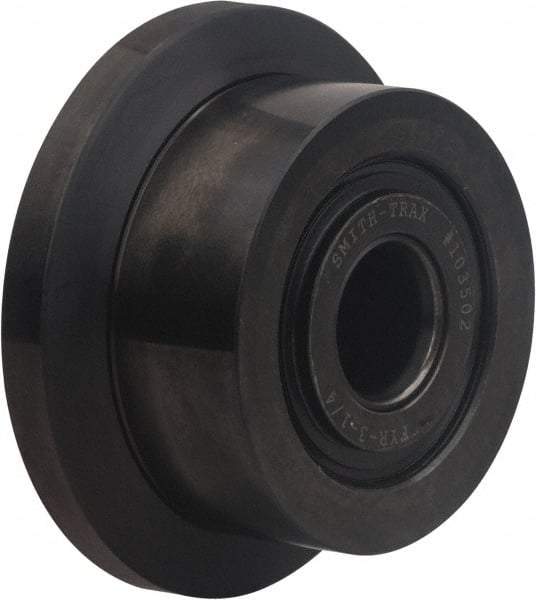 Accurate Bushing - 1-3/4" Bore, 5" Roller Diam x 2-3/4" Roller Width, Carbon Steel Flanged Yoke Roller - 33,300 Lb Dynamic Load Capacity, 2-7/8" Overall Width - A1 Tooling