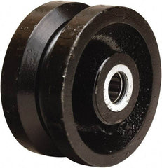 Hamilton - 4 Inch Diameter x 2 Inch Wide, Cast Iron Caster Wheel - 800 Lb. Capacity, 2-3/16 Inch Hub Length, 5/8 Inch Axle Diameter, Straight Roller Bearing - A1 Tooling