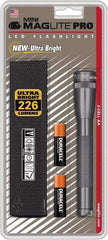 Mag-Lite - Clear LED Bulb, 272 Lumens, Mini Flashlight - Gray Aluminum Body, 2 AA Alkaline Batteries Included - A1 Tooling