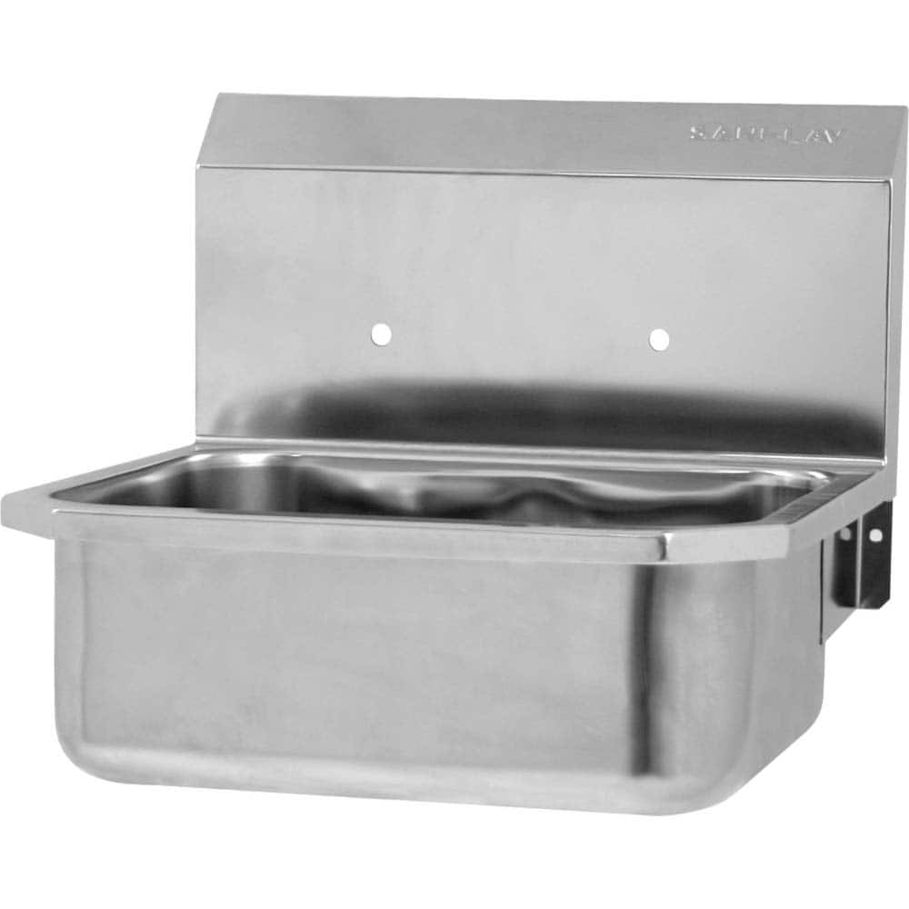 SANI-LAV - Sinks; Type: Wall Mounted Wash Sink ; Outside Length: 19 (Inch); Outside Width: 18 (Inch); Outside Height: 16-1/2 (Inch); Inside Length: 14 (Inch); Inside Width: 17 (Inch) - Exact Industrial Supply