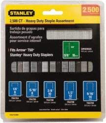 Stanley - 1/4" Wide Steel Heavy Duty Power Crown Staples - 1/4" Leg Length - A1 Tooling