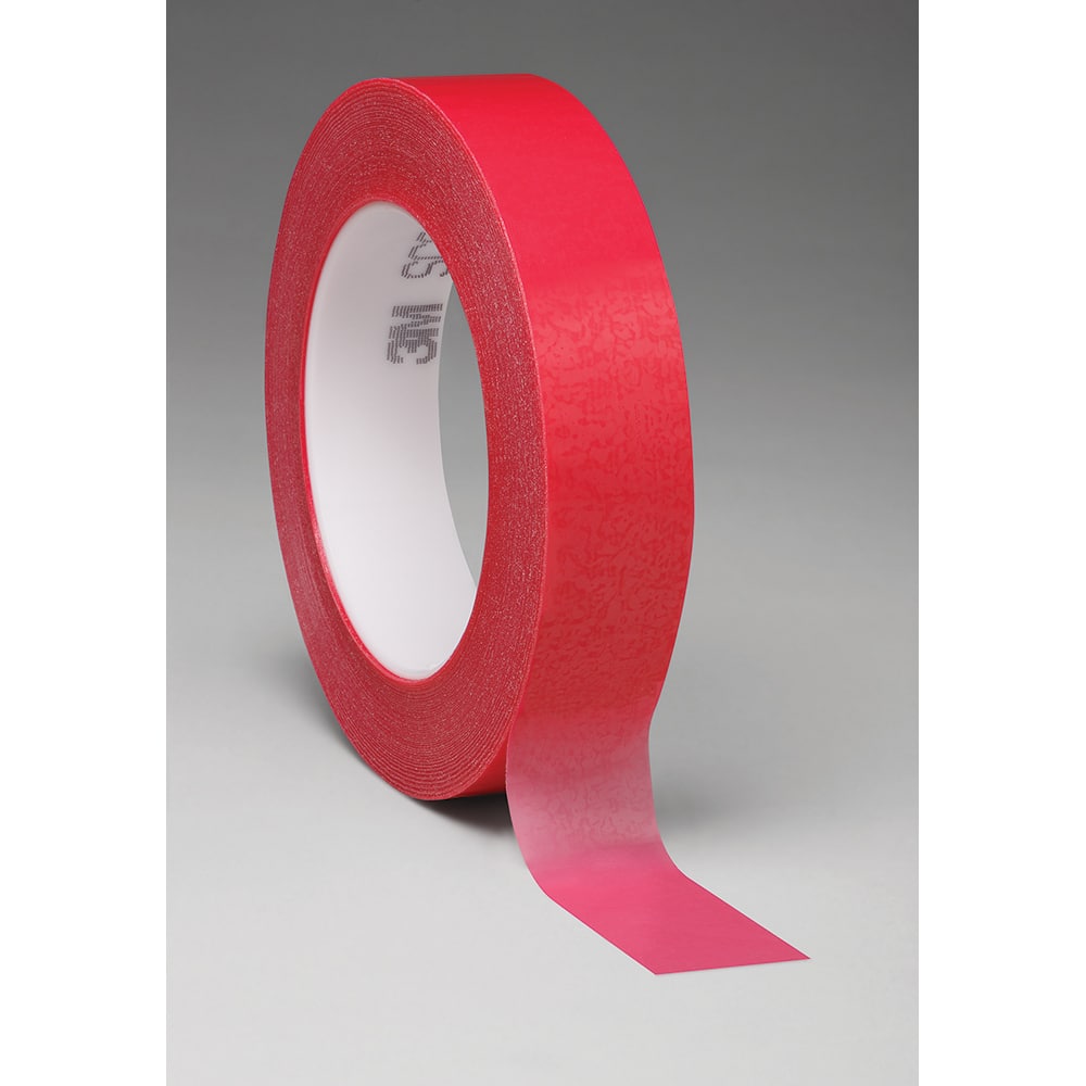 3M - Electrical Tape; Width (Inch): 1 ; Length Range: 72 yd. and Larger ; Color: Red ; Material Type: Polyester ; Length (yd): 72.00 - Exact Industrial Supply