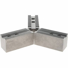 Abbott Workholding Products - 1.5mm x 60° Serrated Attachment, Square Soft Lathe Chuck Jaw - 3 Jaws, Steel, 1.6929" Btw Mount Hole Ctrs, 6-1/2" Long x 2-1/2" Wide x 3" High, 1.0039" Groove, 0.7874" & 20mm Fastener - A1 Tooling