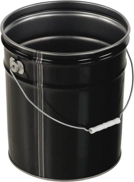 Vestil - 5 Gal Black Steel Pail - 13-3/8" High - A1 Tooling