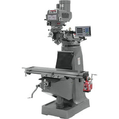 Jet - 9" Table Width x 49" Table Length, Variable Speed Pulley Control, 3 Phase Knee Milling Machine - R8 Spindle Taper, 3 hp - A1 Tooling