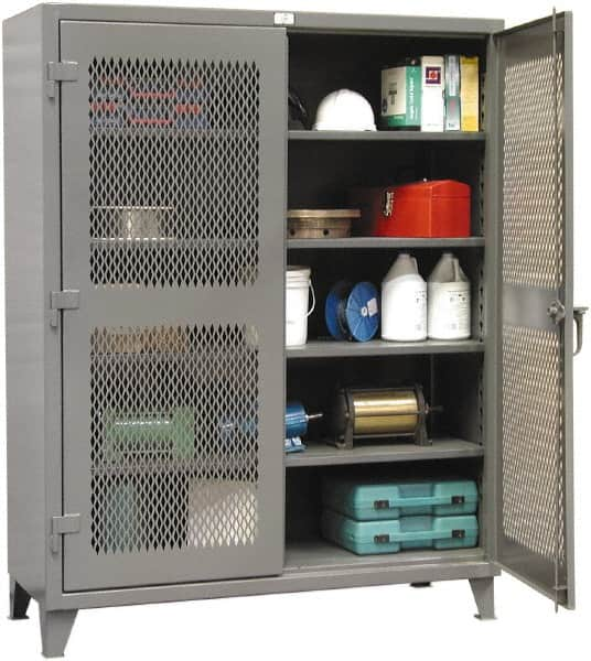 Strong Hold - 4 Shelf Visible Storage Cabinet - Steel, 36" Wide x 24" Deep x 72" High, Dark Gray - A1 Tooling