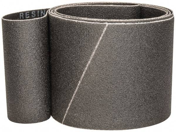 Made in USA - 4" Wide x 106" OAL, 80 Grit, Silicon Carbide Abrasive Belt - Silicon Carbide, Medium, Coated, X/Y Weighted Cloth Backing, Wet/Dry, Series S181 - A1 Tooling