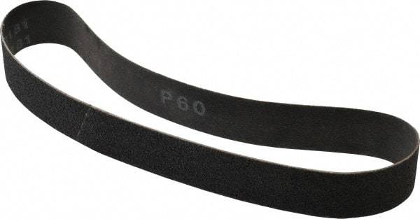 Made in USA - 1-1/8" Wide x 21" OAL, 60 Grit, Silicon Carbide Abrasive Belt - Silicon Carbide, Medium, Coated, X/Y Weighted Cloth Backing, Wet/Dry, Series S181 - A1 Tooling