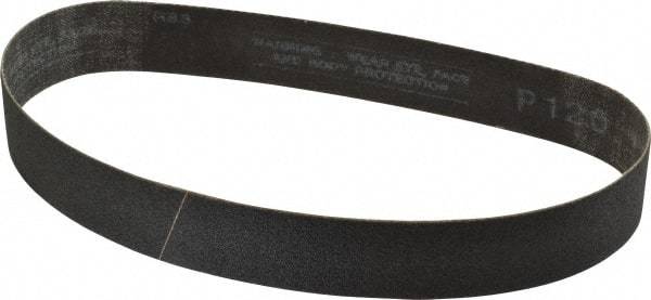 Made in USA - 1-1/8" Wide x 21" OAL, 120 Grit, Silicon Carbide Abrasive Belt - Silicon Carbide, Fine, Coated, X/Y Weighted Cloth Backing, Wet/Dry, Series S181 - A1 Tooling