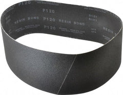 Made in USA - 4" Wide x 36" OAL, 120 Grit, Silicon Carbide Abrasive Belt - Silicon Carbide, Fine, Coated, X/Y Weighted Cloth Backing, Wet/Dry, Series S181 - A1 Tooling