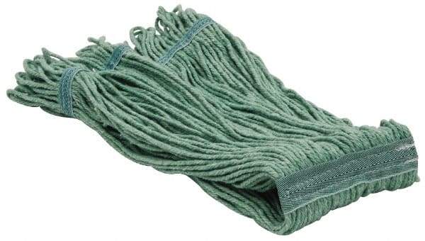 PRO-SOURCE - 5" Green Head Band, Medium PET Loop End Mop Pad - 4 Ply, Quick Change Connection, Use for General Purpose - A1 Tooling