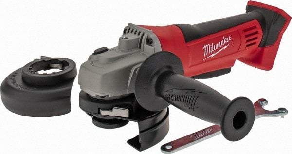 Milwaukee Tool - 4-1/2" Wheel Diam, 9,000 RPM, Cordless Cutoff & Cutoff-Grinder Tool - Right Angle Handle - A1 Tooling