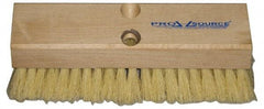 PRO-SOURCE - 2" Bristle Length, Polypropylene Scrub Brush - 10" OAL, Tapered Handle, Hardwood Block - A1 Tooling