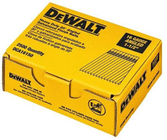 DeWALT - 16 Gauge 1-1/2" Long Finishing Nails for Power Nailers - Grade 2 Steel, Galvanized Finish, Angled Stick Collation - A1 Tooling