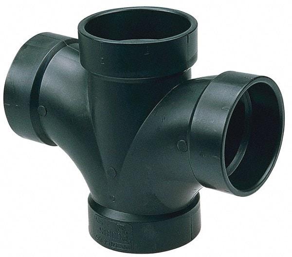 NIBCO - 4", ABS Drain, Waste & Vent Pipe Double Sanitary Tee - All Hub - A1 Tooling