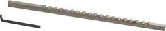 Value Collection - 3mm Keyway Width, Style A, Keyway Broach - High Speed Steel, Bright Finish, 1/8" Broach Body Width, 13/64" to 1-1/8" LOC, 5" OAL - A1 Tooling