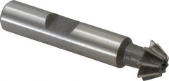 Value Collection - 1/2" Diam x 7/32" Width of Cut, 60° Included Angle, Shank Connection, Cobalt Single Angle Cutter - 3/8" Shank Diam, 2-1/8" Overall Length, Right Hand Cut, Uncoated - A1 Tooling