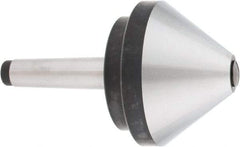 Interstate - MT3 Taper Shank, 4" Head Diam 660 Lb Capacity Live Center - 500 Max RPM, 2.76" Head Length, 4" Point Diam, 600 Lb Max Workpc, 6-1/2" OAL, Bull Nose Point - A1 Tooling