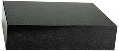 Value Collection - 12" Long x 12" Wide x 3" Thick, Granite Inspection Surface Plate - B Toolroom Grade, 0.0001" Unilateral Tolerance - A1 Tooling