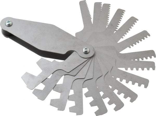 Value Collection - 16 Leaf, 1 to 12 TPI Range, Screw Pitch Gage - 29° Thread Angle - A1 Tooling