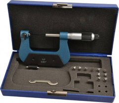 Value Collection - 1 to 2" Range, Mechanical Screw Thread Micrometer - Ratchet-Friction Thimble, 0.001" Graduation - A1 Tooling