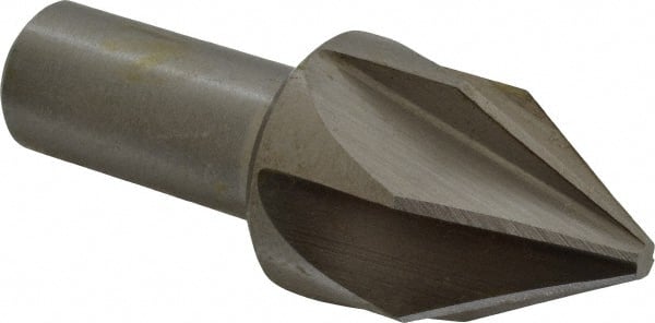 Interstate - 1-1/4" Head Diam, 3/4" Shank Diam, 6 Flute 60° Cobalt Countersink - A1 Tooling