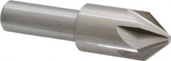 Interstate - 3/4" Head Diam, 1/2" Shank Diam, 6 Flute 82° Cobalt Countersink - A1 Tooling