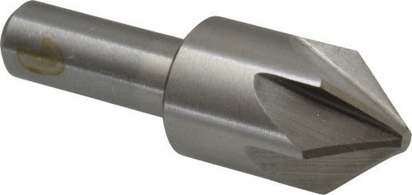 Interstate - 7/8" Head Diam, 1/2" Shank Diam, 6 Flute 82° Cobalt Countersink - A1 Tooling