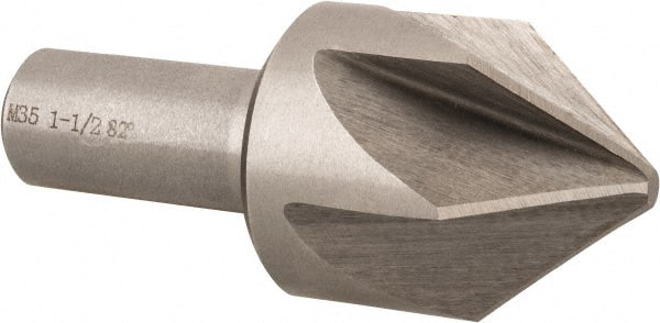 Interstate - 1-1/2" Head Diam, 3/4" Shank Diam, 6 Flute 82° Cobalt Countersink - A1 Tooling