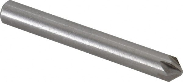 Interstate - 1/4" Head Diam, 1/4" Shank Diam, 6 Flute 90° Cobalt Countersink - A1 Tooling