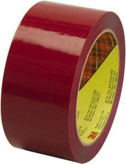 3M - 2" x 55 Yd Red Rubber Adhesive Sealing Tape - Polypropylene Film Backing, 2.5 mil Thick, 60 Lb Tensile Strength, Series 373 - A1 Tooling