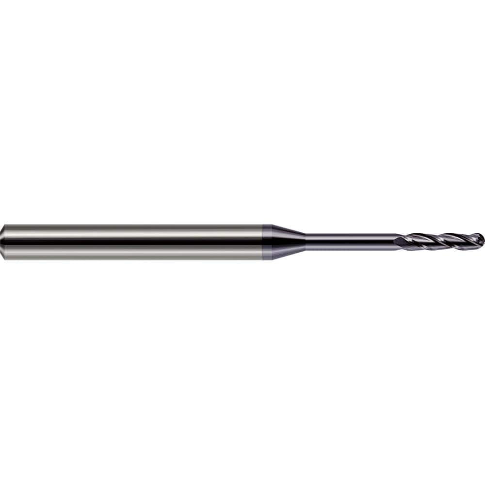 Harvey Tool - 3/16" Diam, 1-1/8" LOC, 3 Flute Solid Carbide Ball End Mill - Exact Industrial Supply