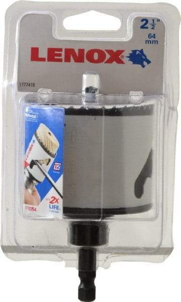 Lenox - 2-1/2" Diam, 1-9/16" Cutting Depth, Hole Saw - Bi-Metal Saw, Toothed Edge - A1 Tooling