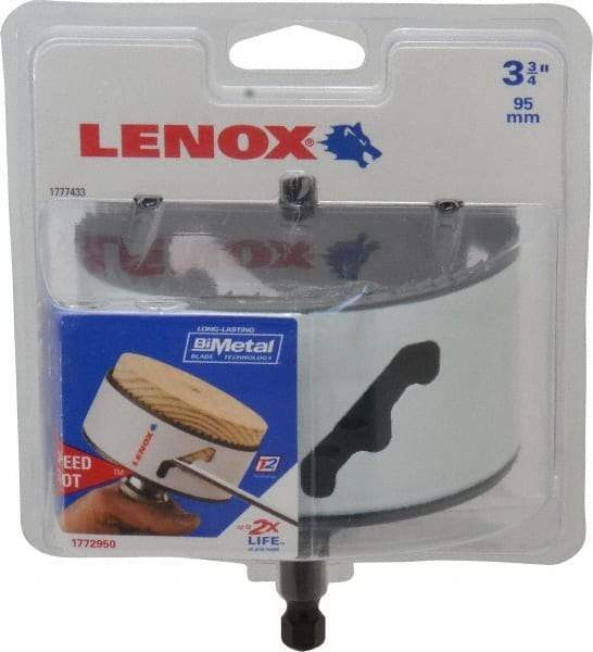 Lenox - 3-3/4" Diam, 1-9/16" Cutting Depth, Hole Saw - Bi-Metal Saw, Toothed Edge - A1 Tooling