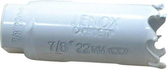 Lenox - 7/8" Diam, 1-1/2" Cutting Depth, Hole Saw - Carbide-Tipped Saw, Toothed Edge - A1 Tooling