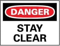 NMC - "Danger - Stay Clear of Moving Conveyors", 10" Long x 14" Wide, Aluminum Safety Sign - Rectangle, 0.04" Thick, Use for Accident Prevention - A1 Tooling