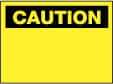 NMC - "Caution - Blank No Legend", 10" Long x 14" Wide, Rigid Plastic Safety Sign - Rectangle, 0.05" Thick, Use for Accident Prevention - A1 Tooling