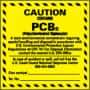 NMC - Hazardous Materials Label - Legend: Caution - Contains PCBs (Polychlorinated Biphenyis), English, Black & Yellow, 6" Long x 6" High, Sign Muscle Finish - A1 Tooling