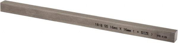 Made in USA - 12" Long, Oversized Key Stock - 18-8 Stainless Steel - A1 Tooling